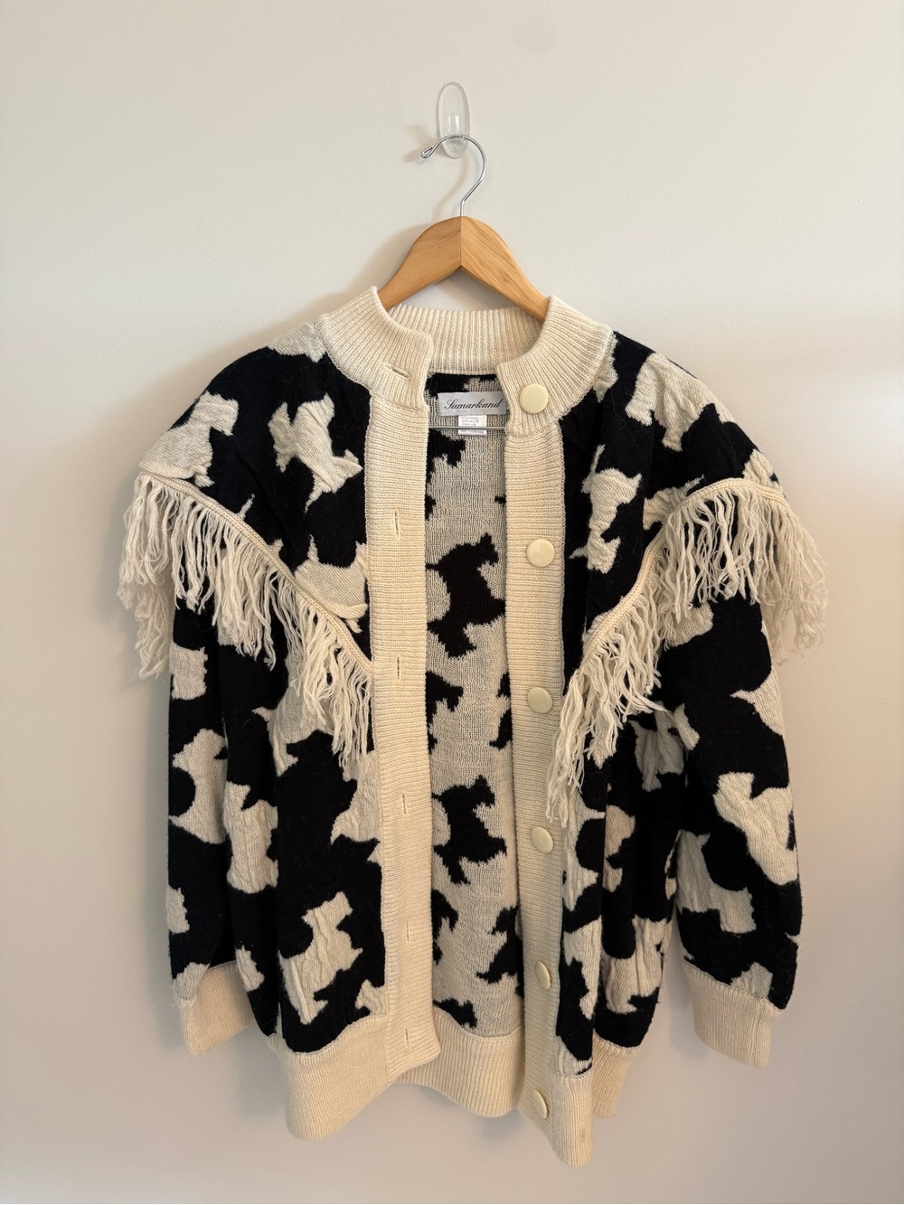 VINTAGE SCOTTIE DOG MOHAIR CARDIGAN